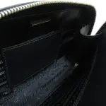 Prada Shoulder Bag Triangle Brick Saffiano Leather Black