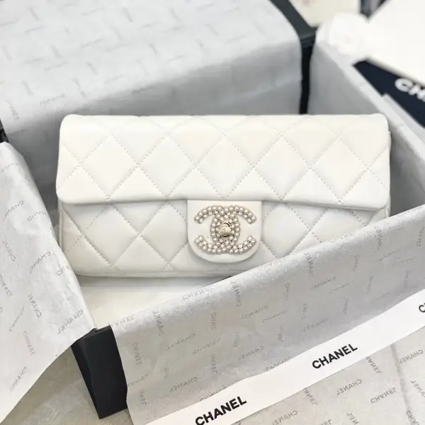 Chanel Lambskin Clutch with Chain