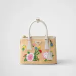 Small Galleria Saffiano Crochet Handbag