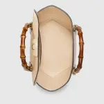 Gucci leather tote with bamboo handles
