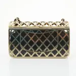 Gold-tone Metal Mini Cage Flap bag