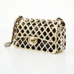 Gold-tone Metal Mini Cage Flap bag