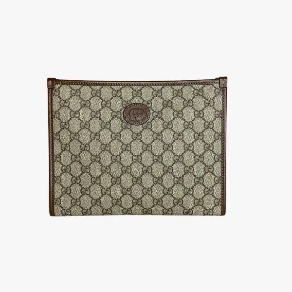 Gucci Brown GG Interlocking Pouch