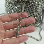 "Sparkling Rhinestone Bucket Bag"